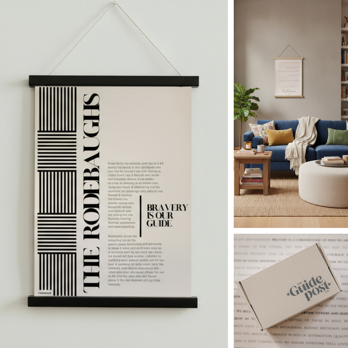 Custom, Printed Framed Family Mission Statement + Gift Box